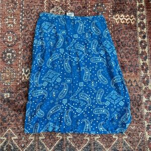 Vintage Northern Reflections bandana print midi skirt